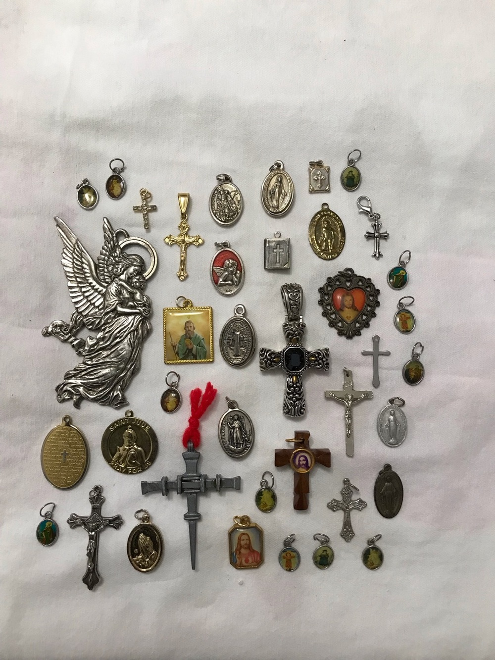 Cross Religious Jesus Charm Pendant Jewelry Craft Lot